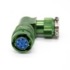 Y50X Baïonnette Couplage 7 Broches Femelle Plug Solder Aluminium Alliage Right Angle Connector