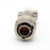 10Pin Male Circular Electric Connector Plug Straight Bayonet Coupling Cable Solder Electroless Nickel Plating 14 Shell