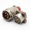 YGD-Steckverbinder 16 Shell Größe 4Pin gerade Löttasse Bajonett Kupplung Plug&Socket Buchse Hintern-Jiont Stecker