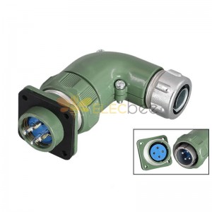 Montage inversé TR + Zmale Plug Femelle Socket YD28 Series 4 Pin-Right Angle 25A Avation Connector
