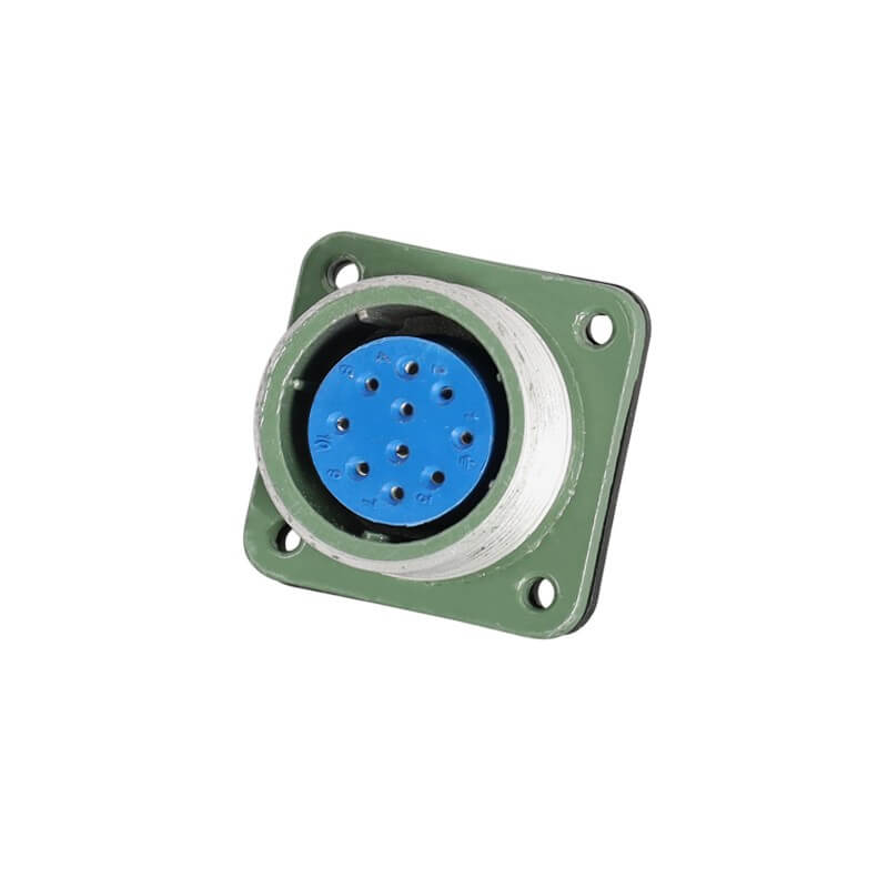 Right Angle Waterproof Reverse Mount YD28 Series 10 Pin-TS+Z Male Plug Female Socket10Aavation Connector