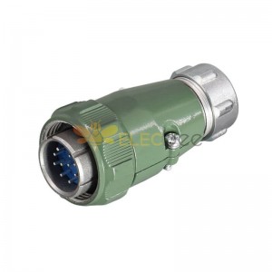Straight YD28 Series10 Pin-Reverse Mount Tp Male Plug 10A Avation Connector