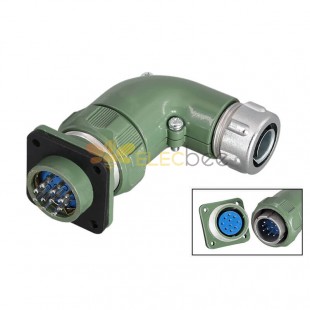 Waterproof Reverse Mount TR+Z Male Plug Female Socket YD28 Series 10 Pin-Right Angle 10A Avation Connector
