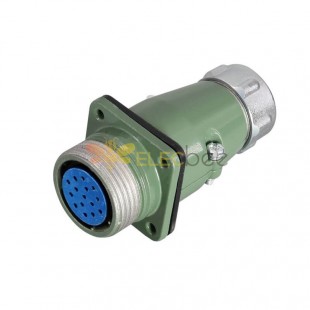 YD28 Series 15 Pin Reverse Mount ZP Female Socket Avation Connector Straight