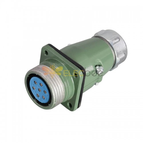 YD28 Serie 7 Pin Reverse Mount ZP Hembra Socket Avation Conector Recto Impermeable