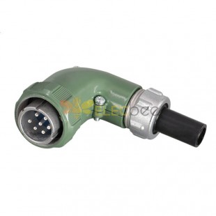 YD28 Series Waterproof 7 Pin Right Angle Reverse Mount TS Male Plug -25A Avation Connector
