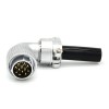 Angled Connectors P24 Male 12 Pin Plug for Cable