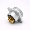 Conector 10 Pin P24 Masculino Straight Socket Square 4 buracos Flange Montagem Solder Cup para cabo