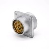 Connector 10 Pin P32 Female Straight Socket Square 4 holes Flange Mounting Solder Cup for Cable