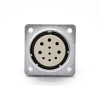 Connector 10 Pin P32 Female Straight Socket Square 4 holes Flange Mounting Solder Cup for Cable