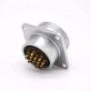 Connector 15 Pin P24 Female Straight Socket Square 4 holes Flange Mounting Solder Cup for Cable