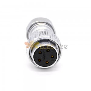 Female Plug Connector P28 Straight 5 Pin Solder Cable