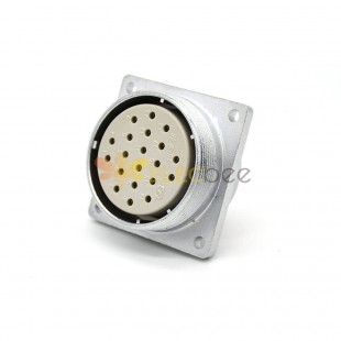 Female Socket P40 Straight 20 Pin 4 Holes Flange Connector
