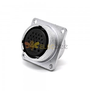 Femelle Square Socket P28 24 Pin Straight 4 Trous Flange Connector