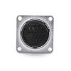 Female Square Socket P28 24 Pin Straight 4 Holes Flange Connector