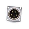 Flange Socket P28 Straight 5 Pin 4 Trous Flange Receptacles