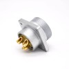 Socket 3 Pin P48 Male Straight 4 Hole Flange Connector