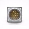 Straight Connector P32 Male 13 Pin Socket Square 4 holes Flange Mounting Solder Cup for Cable