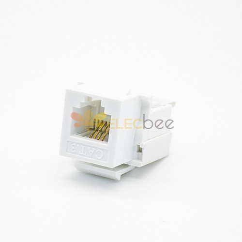 RJ11 4 Pin Connector Unshielded PCB Mount Single Port CAT3 Gold-plated Contacts