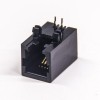 RJ11 4p4c acoplador negro plástico sin blindaje 90 grados Ethernet Netword Socket PCB Montaje