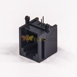RJ11 6p2c Connector Right Angle modelar Unshielded DIP Type without LED