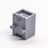 RJ11 Connector Right Angled 6P2C Unshielded Jack Gray Plastic Through Hole PCB Mount