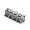 rj11模块插座单排4端口灰色塑胶外壳直插板 30pcs