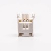 5pcs Female RJ12 Connectors 1 Port 6P White Right Angle Gold Plated Without LED