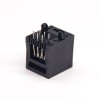 rj25網口6p6c單端口直式塑膠黑色插板
