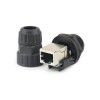 Waterproof Connector RJ45 IP68 10mm Hole 8 Core Network Female Connector with PCB Board 20pcs