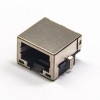 1 RJ45 Ethernet Port Female Connector for PCB Mount with LED Shielded