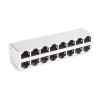 16 Port RJ45 Connector 2x8 Female Double Row R/A Shield Without LED