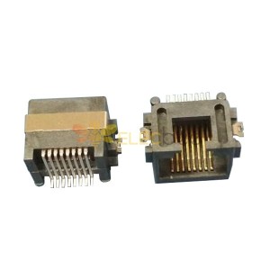 3pcs Router RJ45 Gigabit Network Interface Socket Connector SMTHalf-lap 8P8C Without Leds