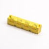 4 Port RJ45 8P8C Socket 90 Degree Yellow Shell Right Angled for PCB Mount