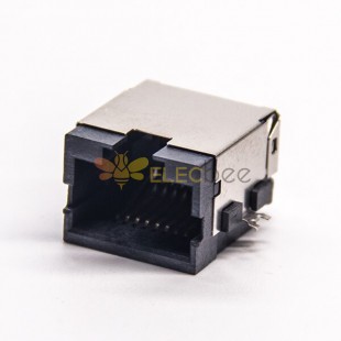 8P8C Modular Jack Connector Right Angled Offset PCB Mount SMT Shielded RJ45