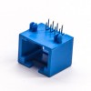 Blue RJ45 Connector 8p8c Right Angled Through Hole Unshielded Jack