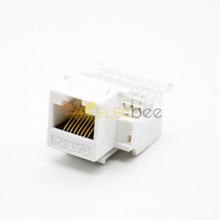 Cat5e RJ45 Modular Jack Unshielded Toolless 8P8C Angled Network Connector
