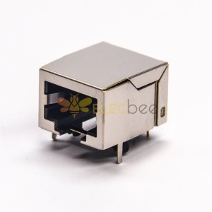 Cat6 8p8c Modular Connectors Single Port with EMI Network Connector Through Hole