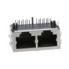 Double RJ45 Connector Right Angle Female Shielded Without LED 20pcs