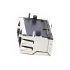 Double RJ45 Connector Right Angle Female Shielded Without LED 20pcs