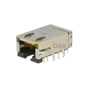 2pcs Ethernet RJ45 Connecteur 1X1 10/100 Mbit LED Indicateurs 8p8c Jack