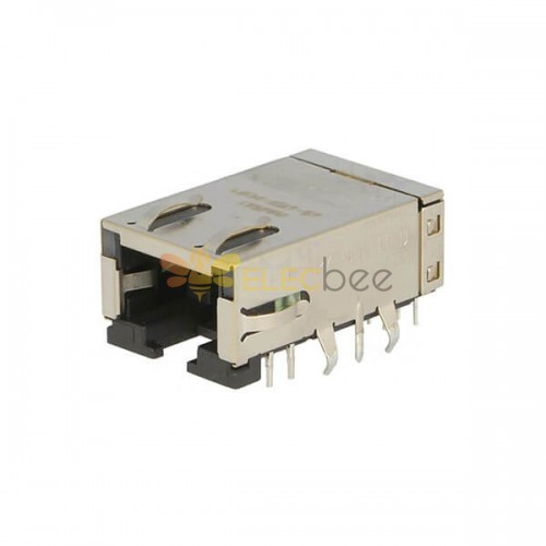 2pcs Ethernet RJ45 Connector 1X1 10/100 Mbit LED Indicators 8p8c Jack