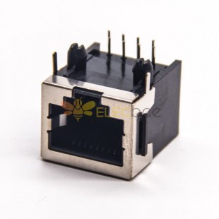 Conectores Ethernet RJ45 90 grados Modular blindado sin LED a través del orificio 20 piezas