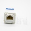 RJ45 Connector Jack Waterproof with Led Wire Type Camera Tail Line Network Socket White Color