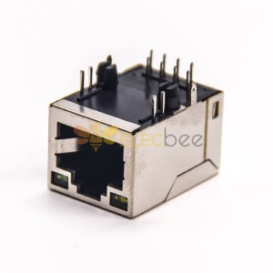 LED Connecteur RJ45 8p8c Right Angled Through Hole PCB Mount Shielded