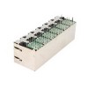 Magnetic RJ45 Connector Stackable 10/100Mbps 2x6 With LEDs