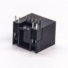 R45 with LED Right Angled Black Plastic Shell Unshielded Through Hole 20pcs