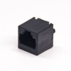 單口rj45連接器180度直式黑色塑膠非遮罩式插板