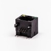 PCB LED ile 5pcs RJ45 8 Pin Konnektör Kadın 1 Port Siyah R / A Unshield