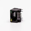 5pcs RJ45 8 Pines Conector hembra 1 puerto negro R / A Unshield con LED para PCB